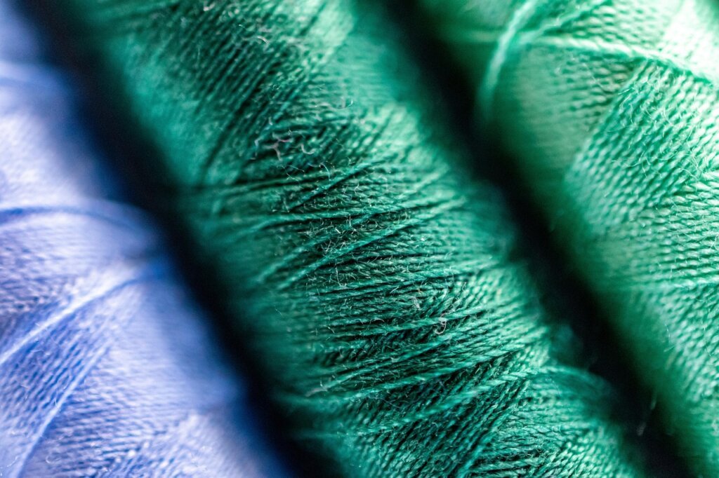 wool fabric microscope close up