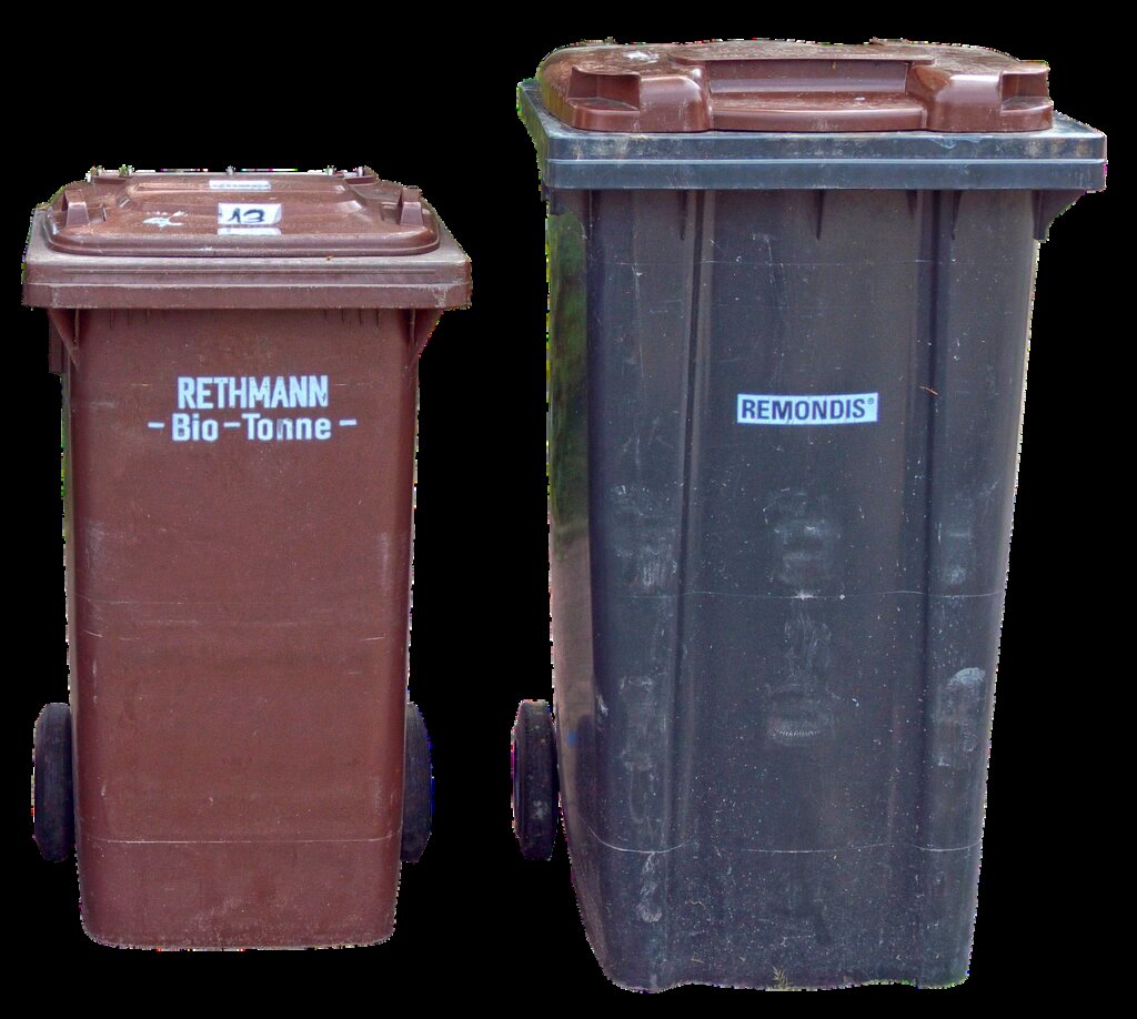 cleaning food waste bin with hot water and vinegar solution