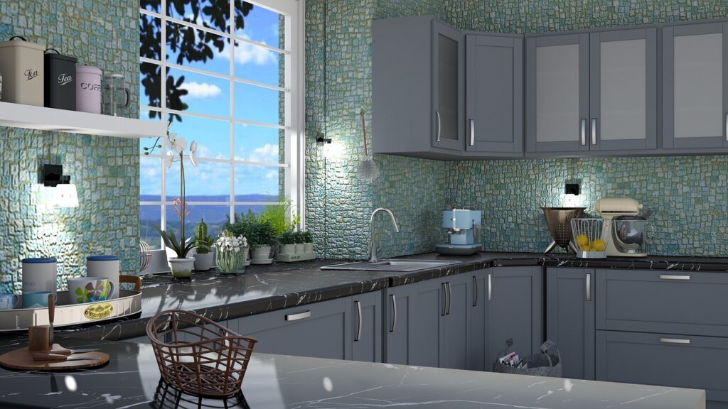 hardened grease stain on white kitchen tile surface