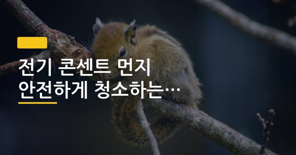 전기 콘센트 먼지 안전하게 청소하는 방법 주의사항