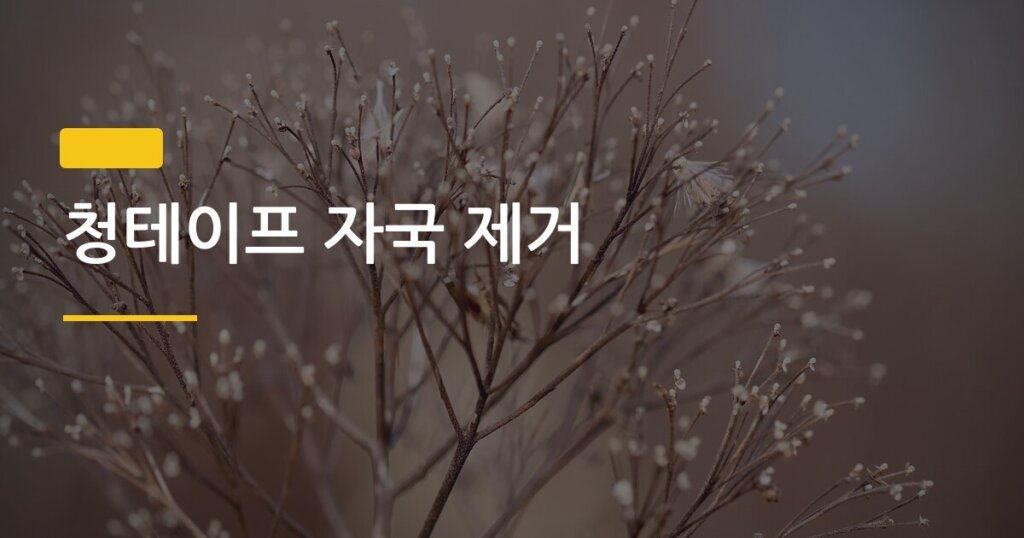 청테이프 자국 제거, 소재별로 다 다르다는 거 알고 있었어?