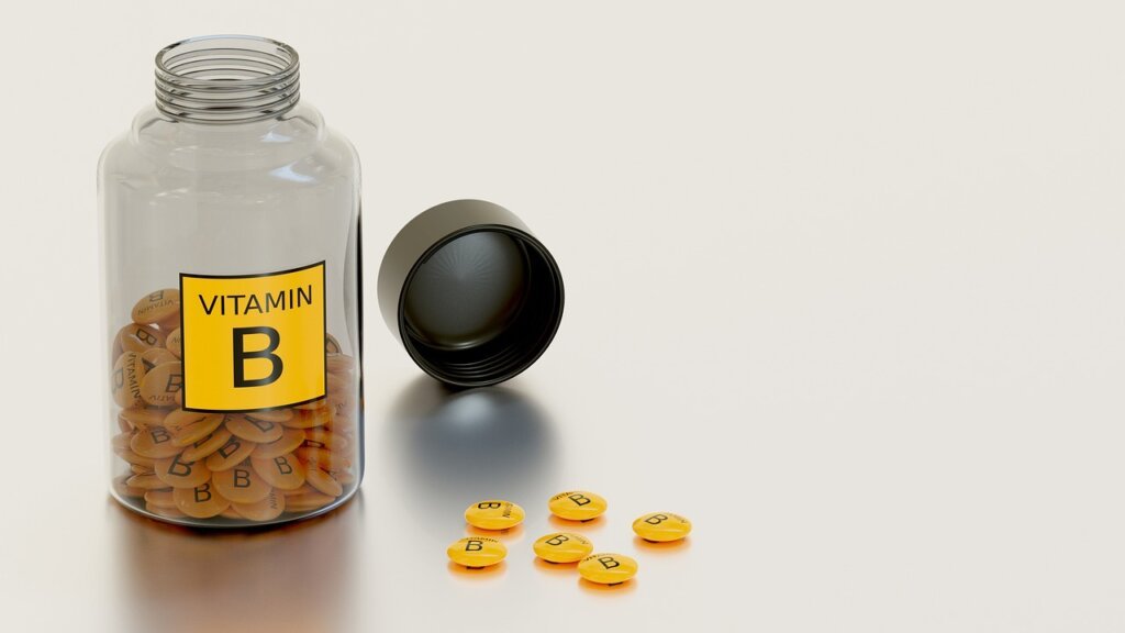 vitamin B complex structure diagram illustration