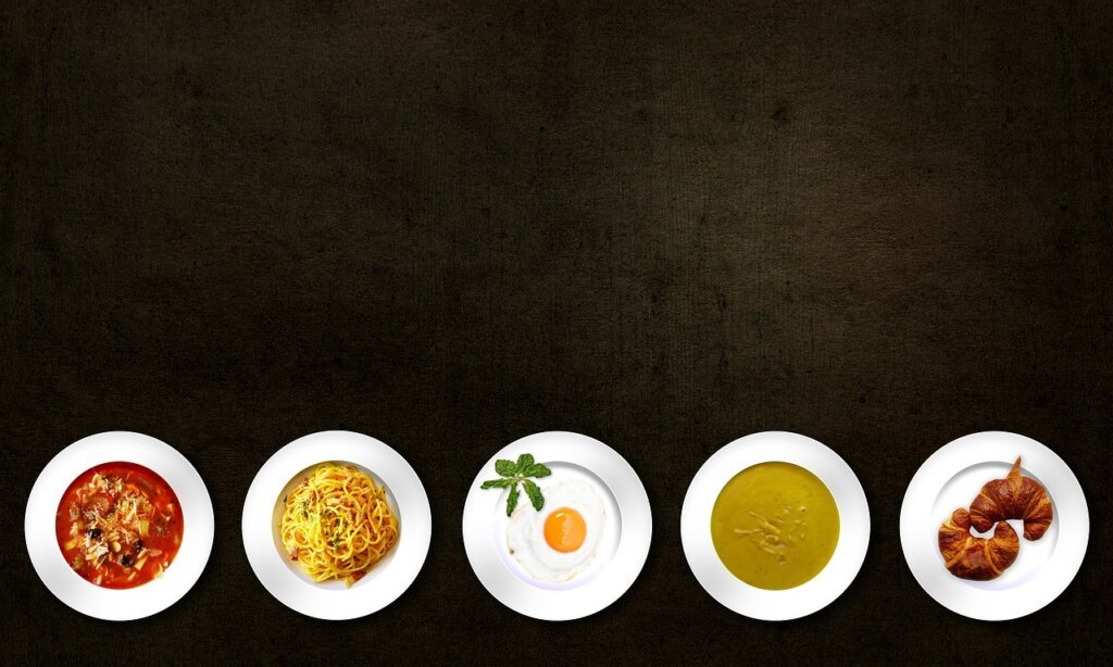 collagen rich foods salmon eggs bone broth flat lay
