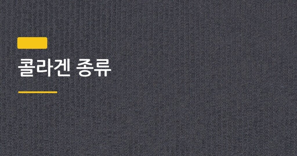 콜라겐 종류, 1형 2형 3형 어디에 좋은지 헷갈렸다면 이 글 하나로 끝낸다